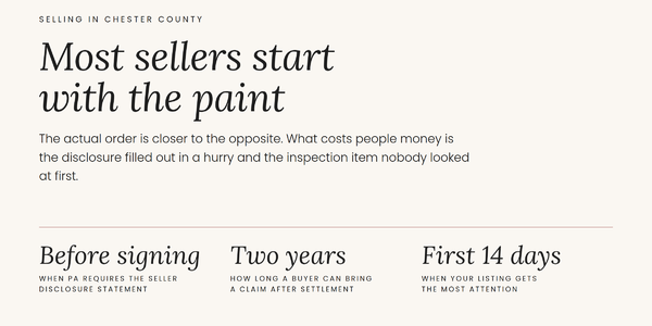 Selling a House in Chester County