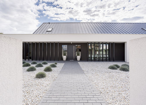 Pavement leading to house