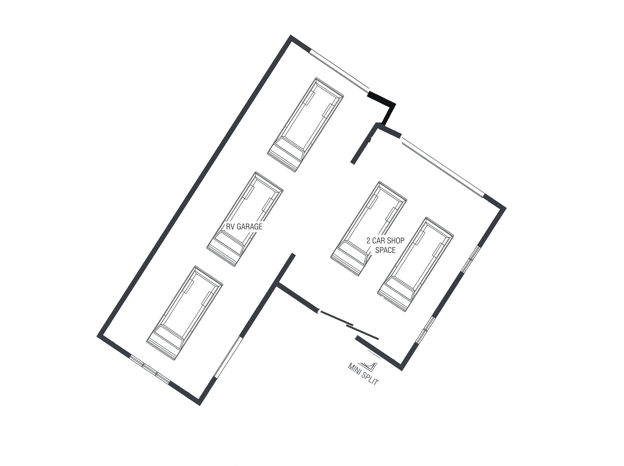 Sage View 11 RV garage and shop floor plan