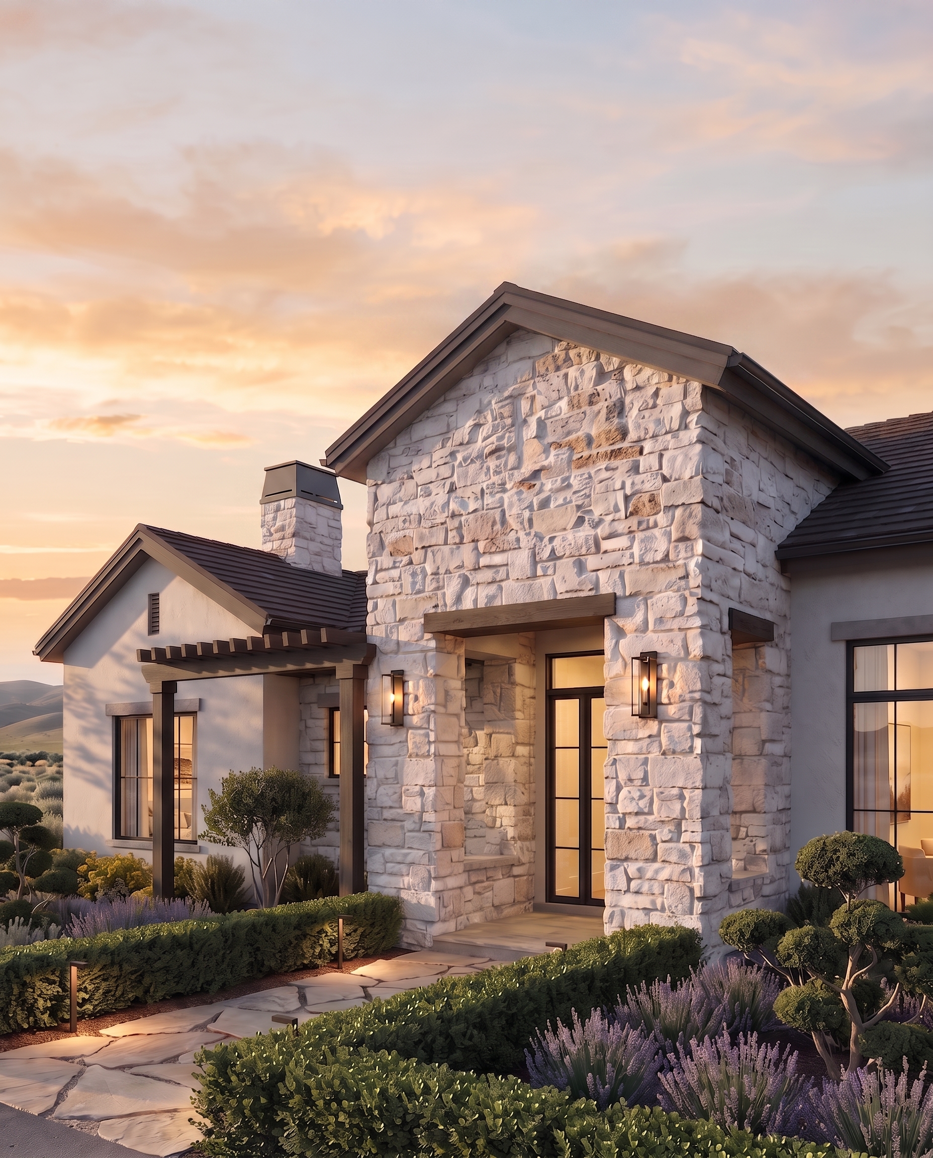 Limestone entry at dusk