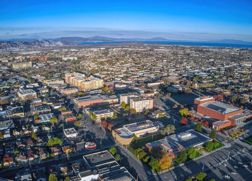 Aerial View of the Bay Area Suburb of Richmond