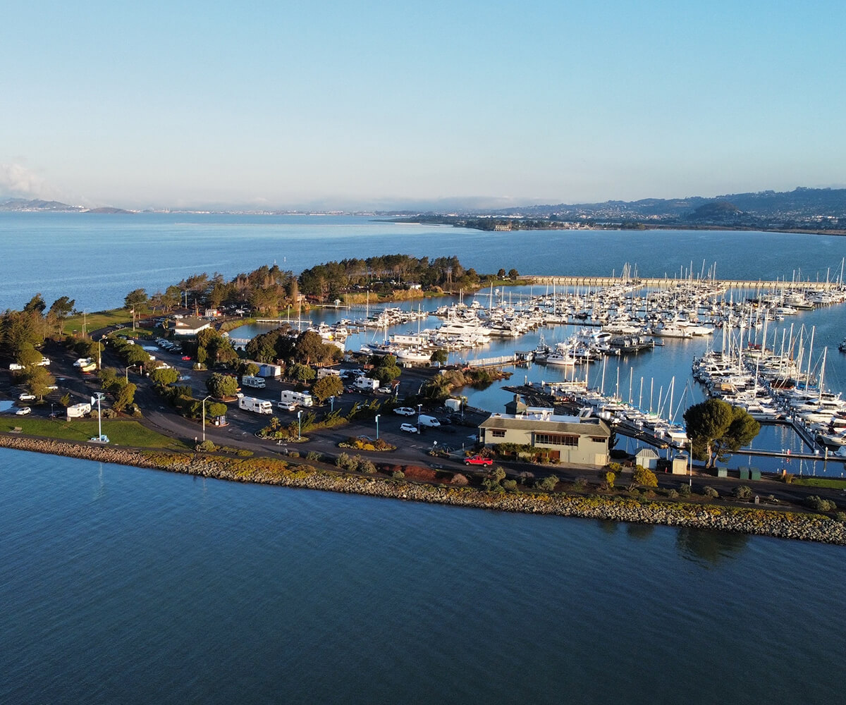 Aerial-photo-from-a-drone-of-Emeryville-Marina-Park
