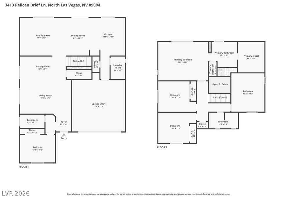 Floor plan of 3413 Pelican Brief Lane, North Las Vegas