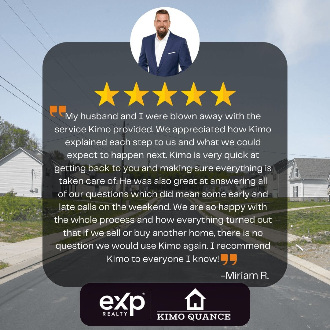Five star client review of Realtor Kimo Quance, eXp Realty