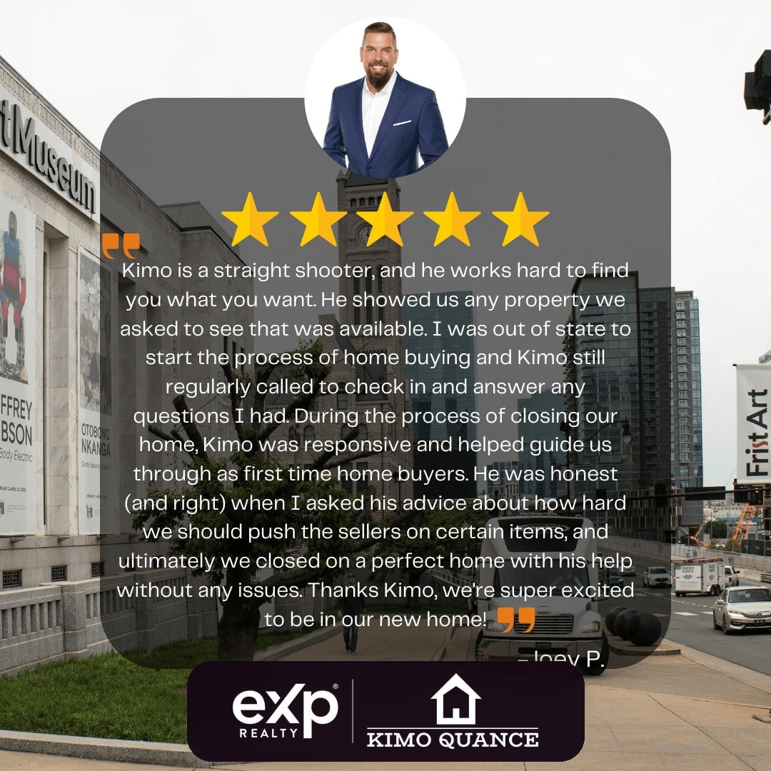 Five star client review of Realtor Kimo Quance, eXp Realty