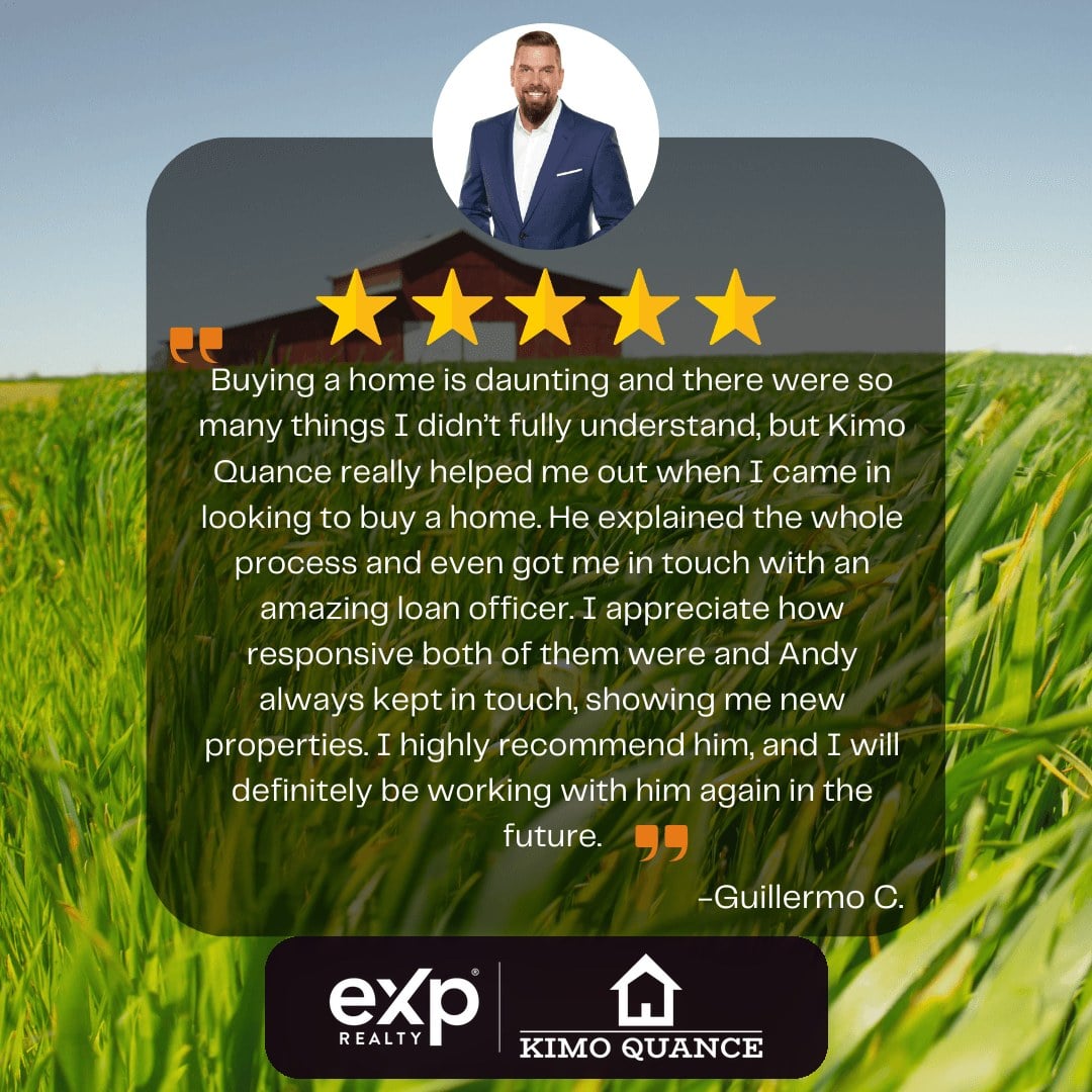 Five star client review of Realtor Kimo Quance, eXp Realty