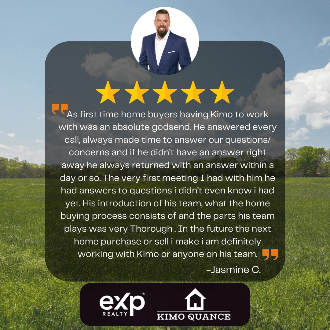 Five star client review of Realtor Kimo Quance, eXp Realty