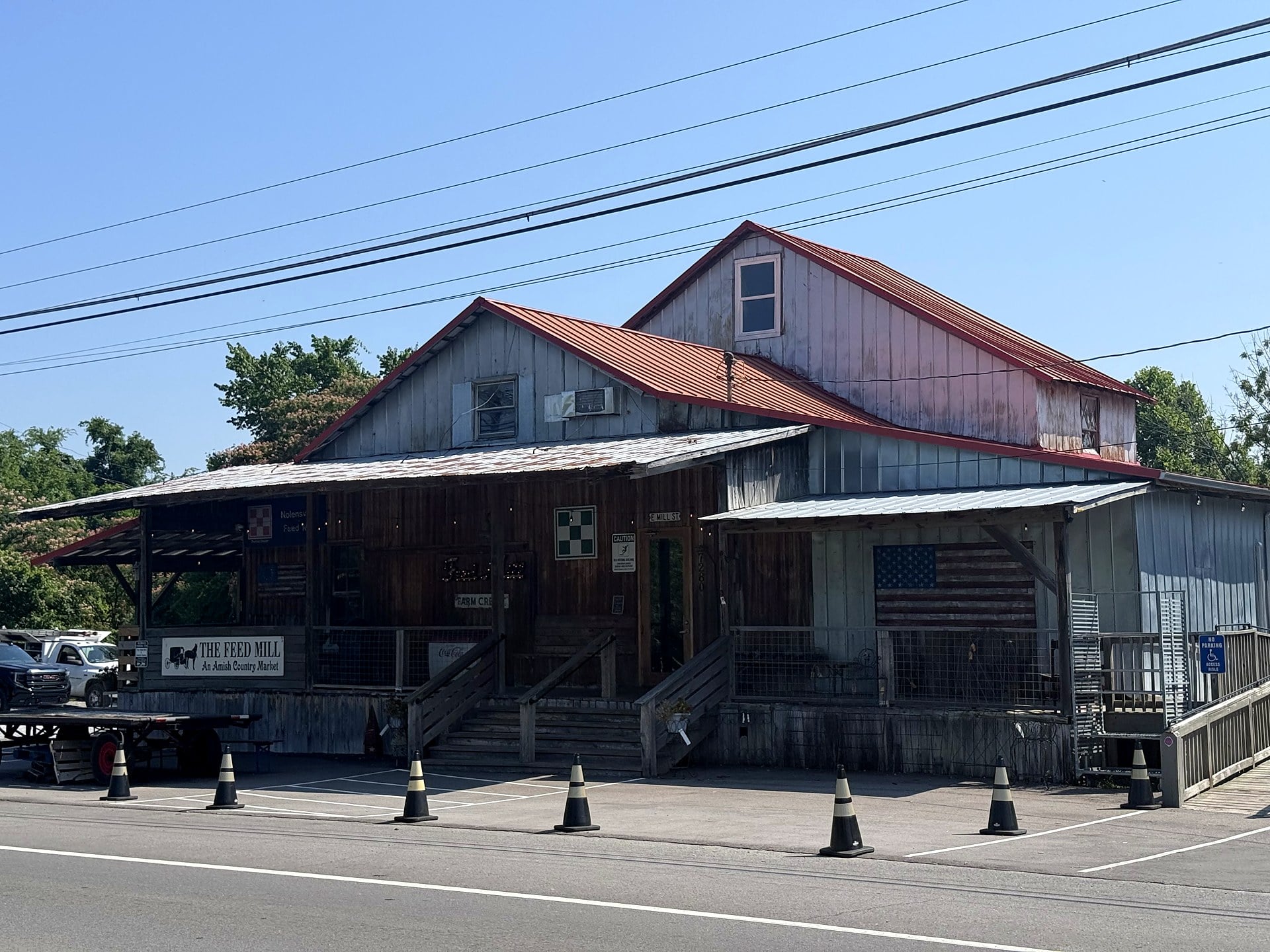 The historic Nolensville Feed Mill on Nolensville Road in Nolensville, TN