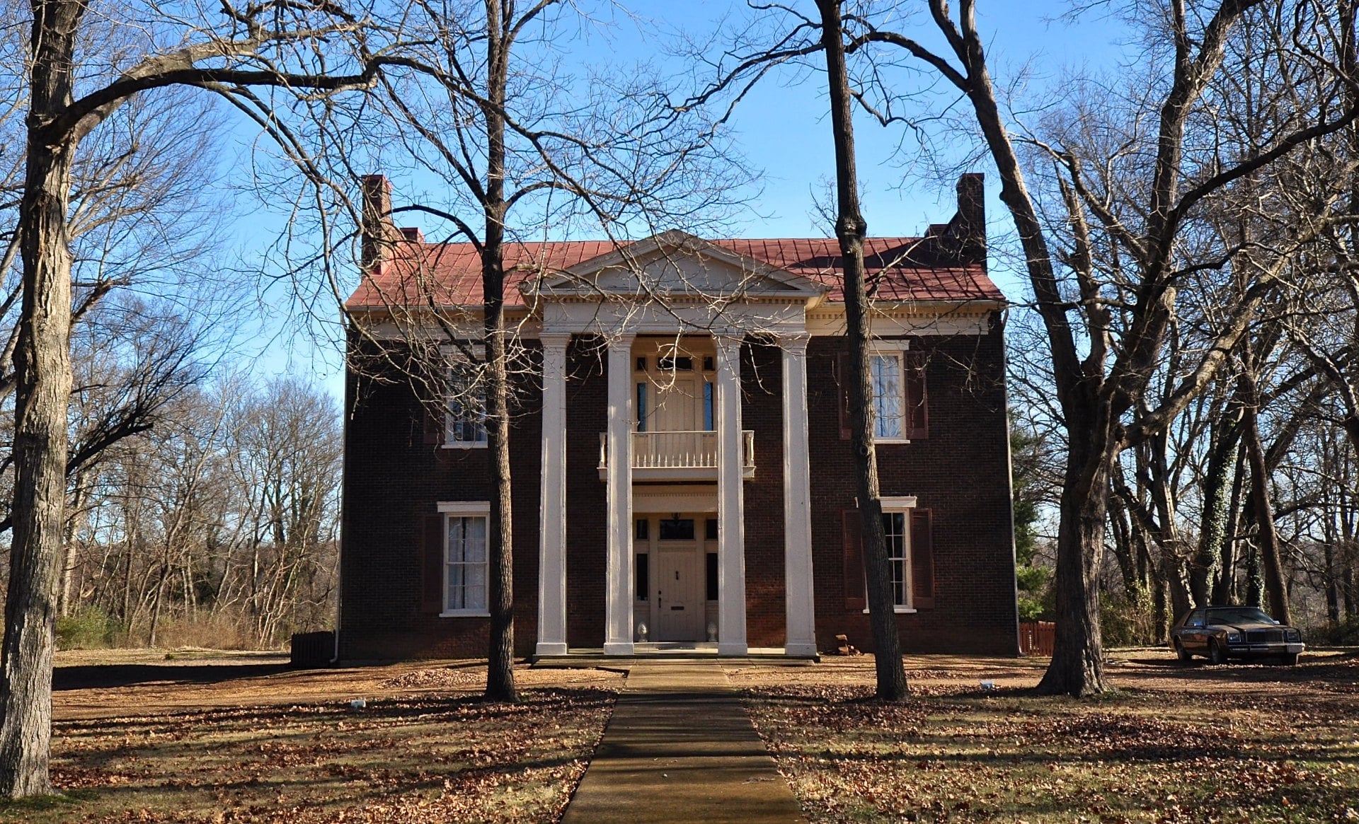 Walnut Grove, an 1858 Greek Revival house on North Main Street in Mount Pleasant, TN