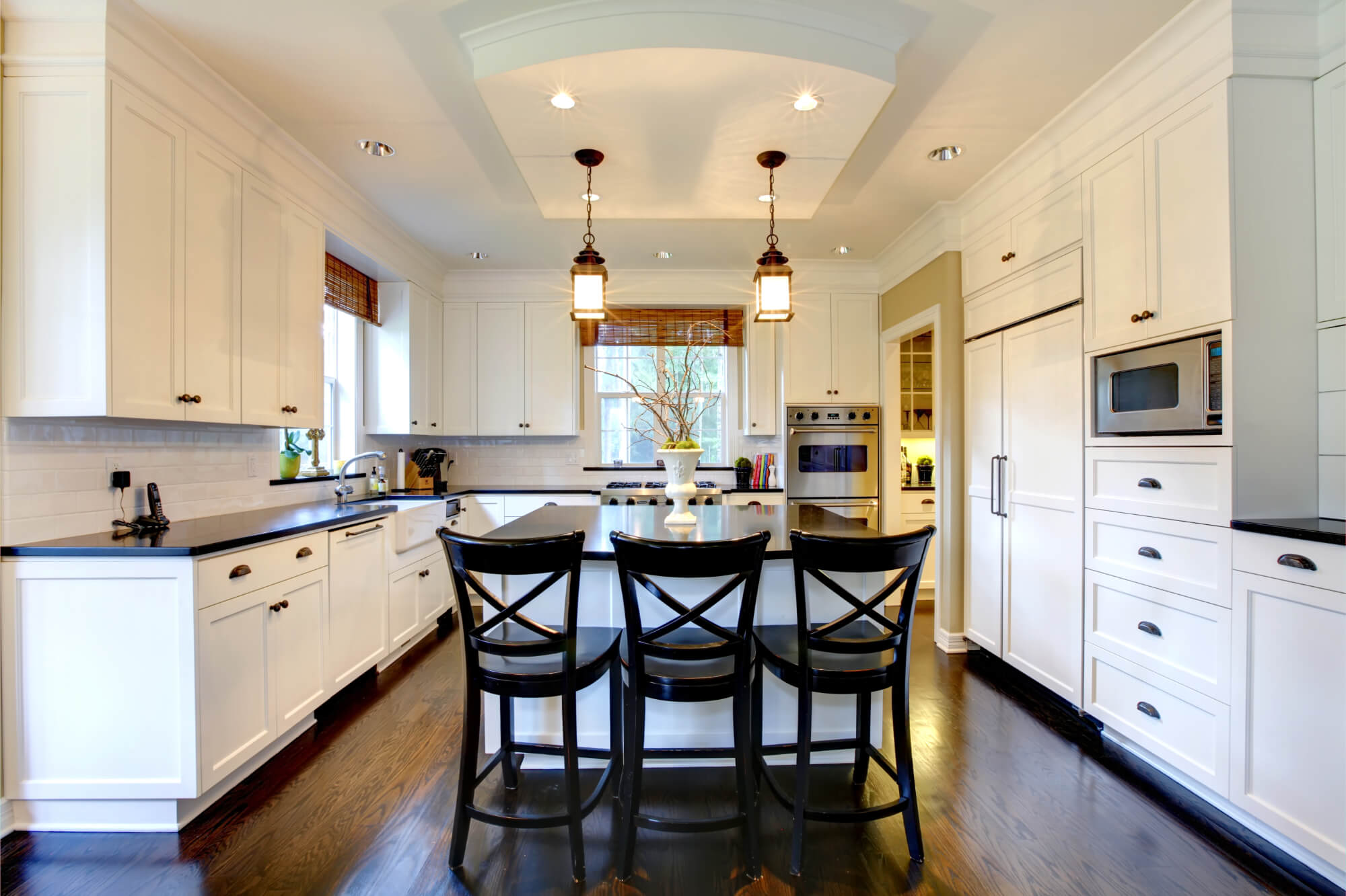 modern white kitchen interior