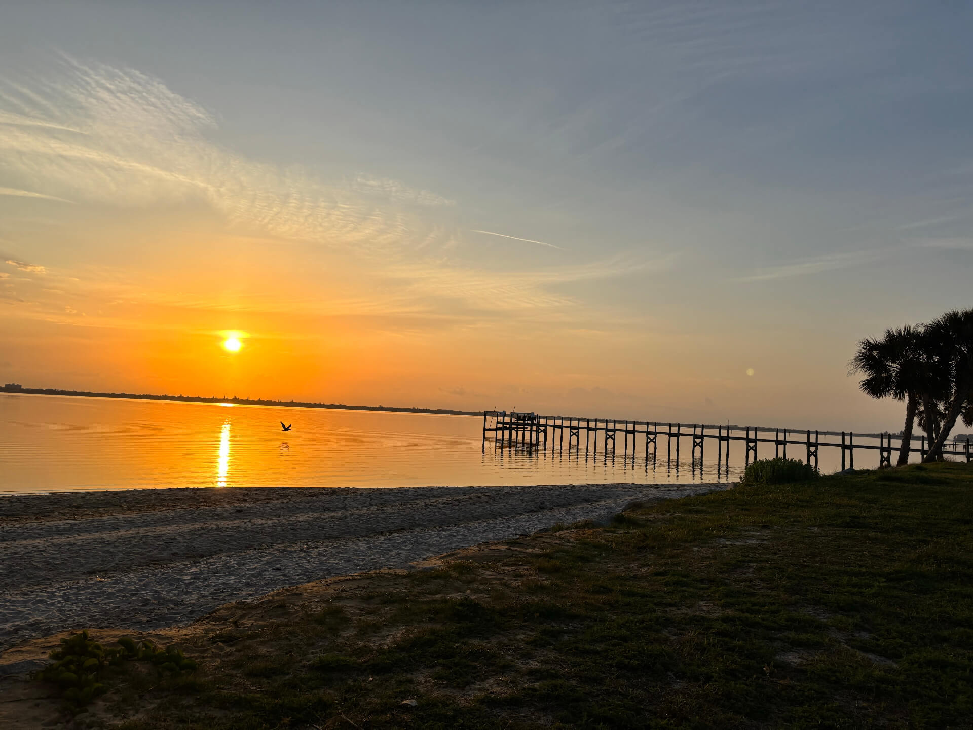 Sunrise in Palm Bay Florida over Indian River