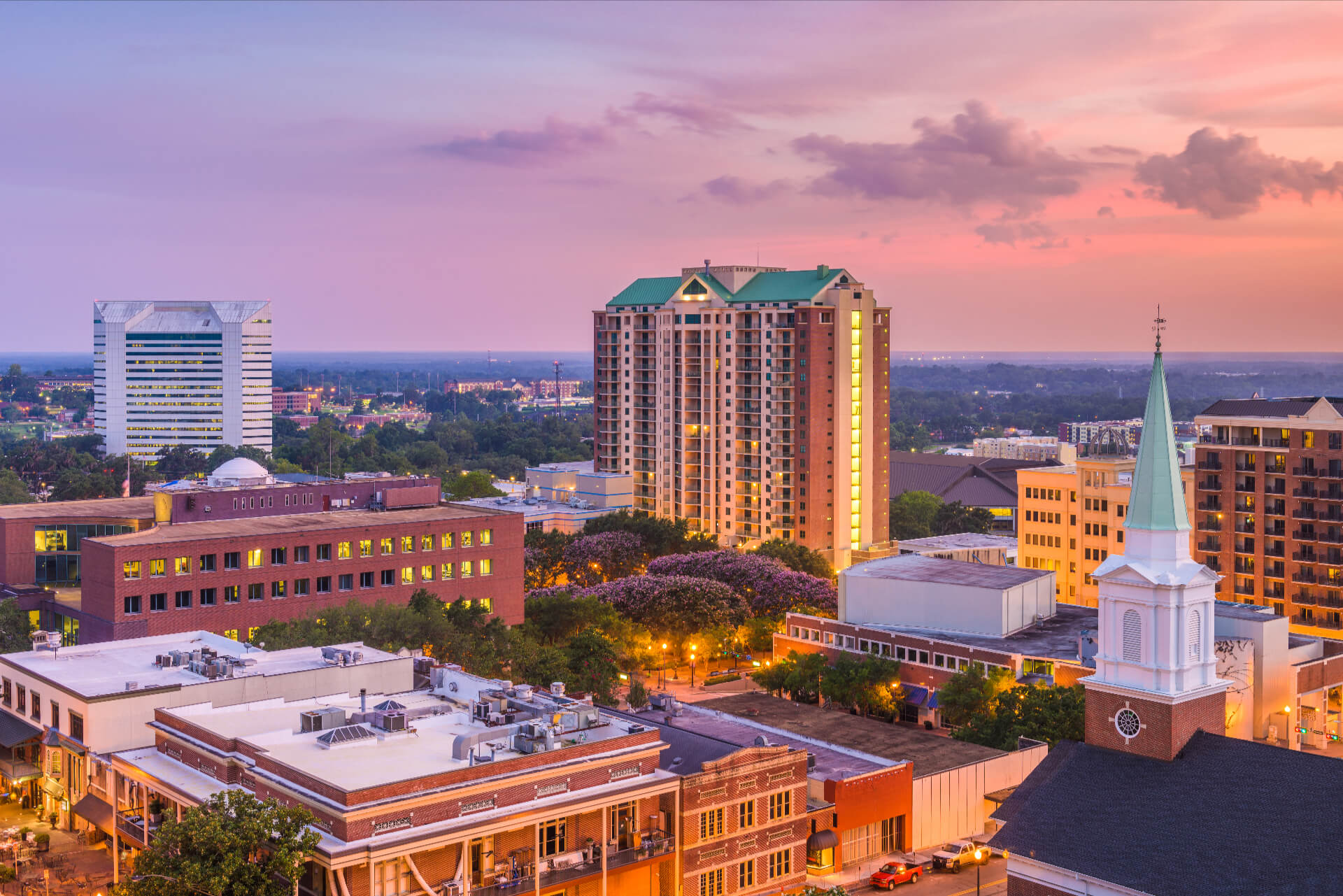 Tallahassee, Florida, USA downtown skyline