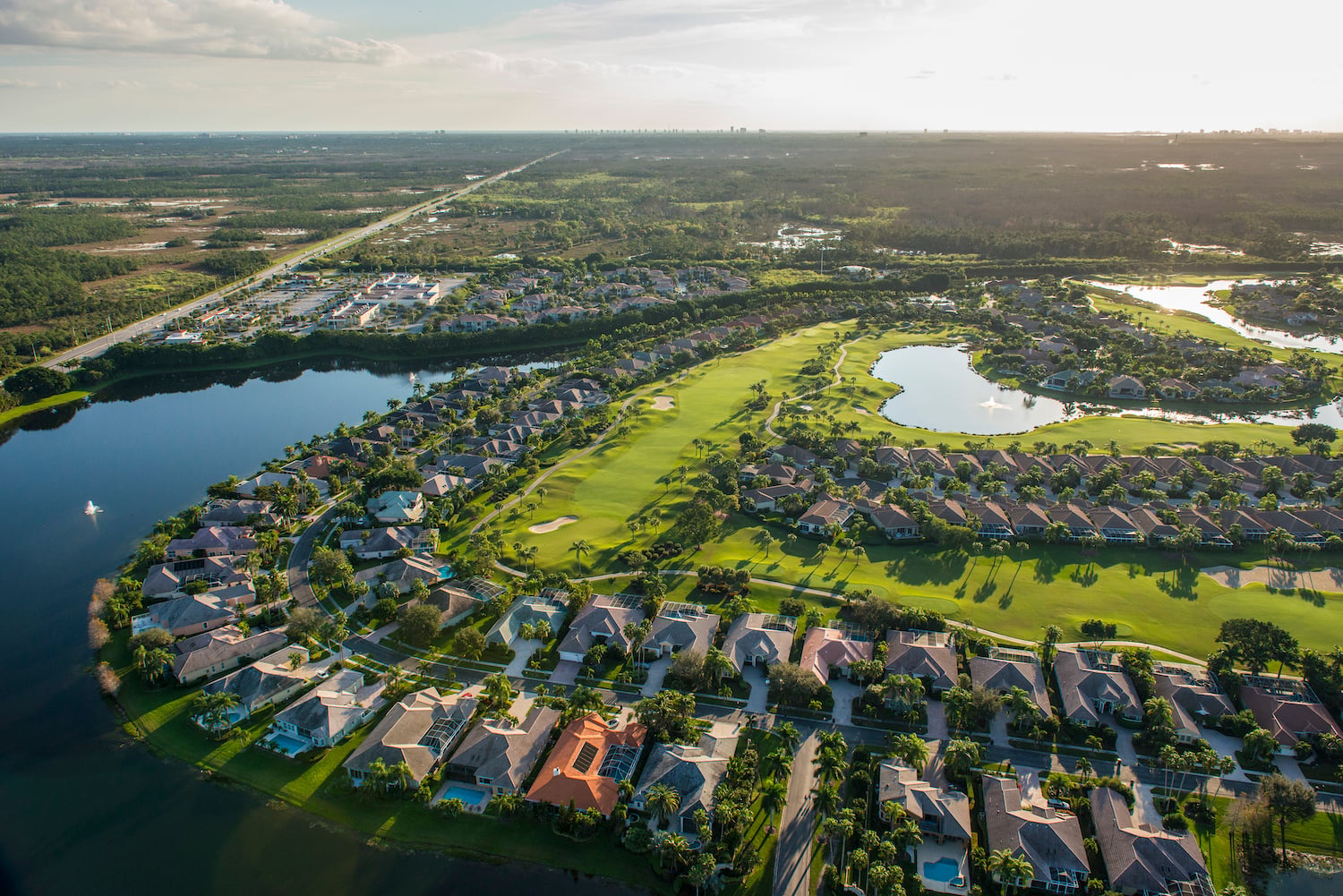 View of golf community in Palm Beach, Florida