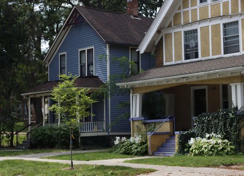 colorful suburban family homes