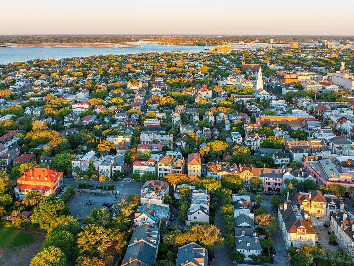 Golden-sunrise-light-bathes-downtown-Charleston