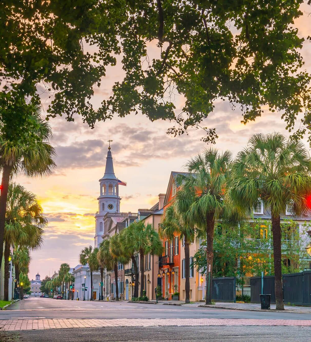 Historical-downtown-area-of-Charleston,-South-Carolina