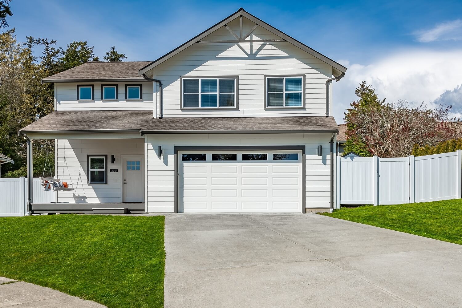 Cute craftsman white home