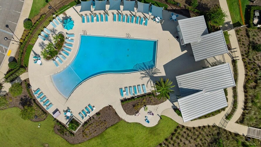 Waterbug Park pool overhead
