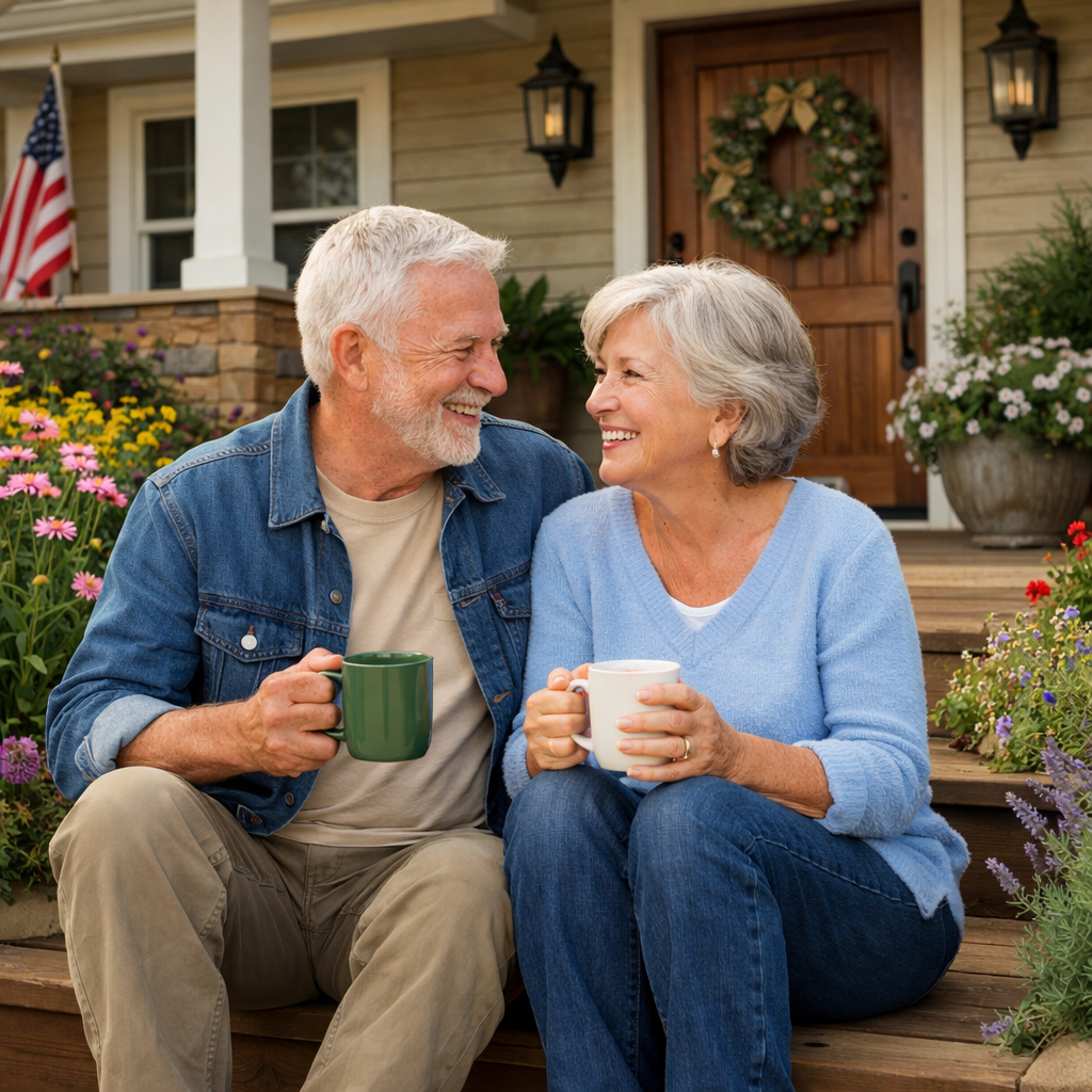 Morning coffee on the porch
