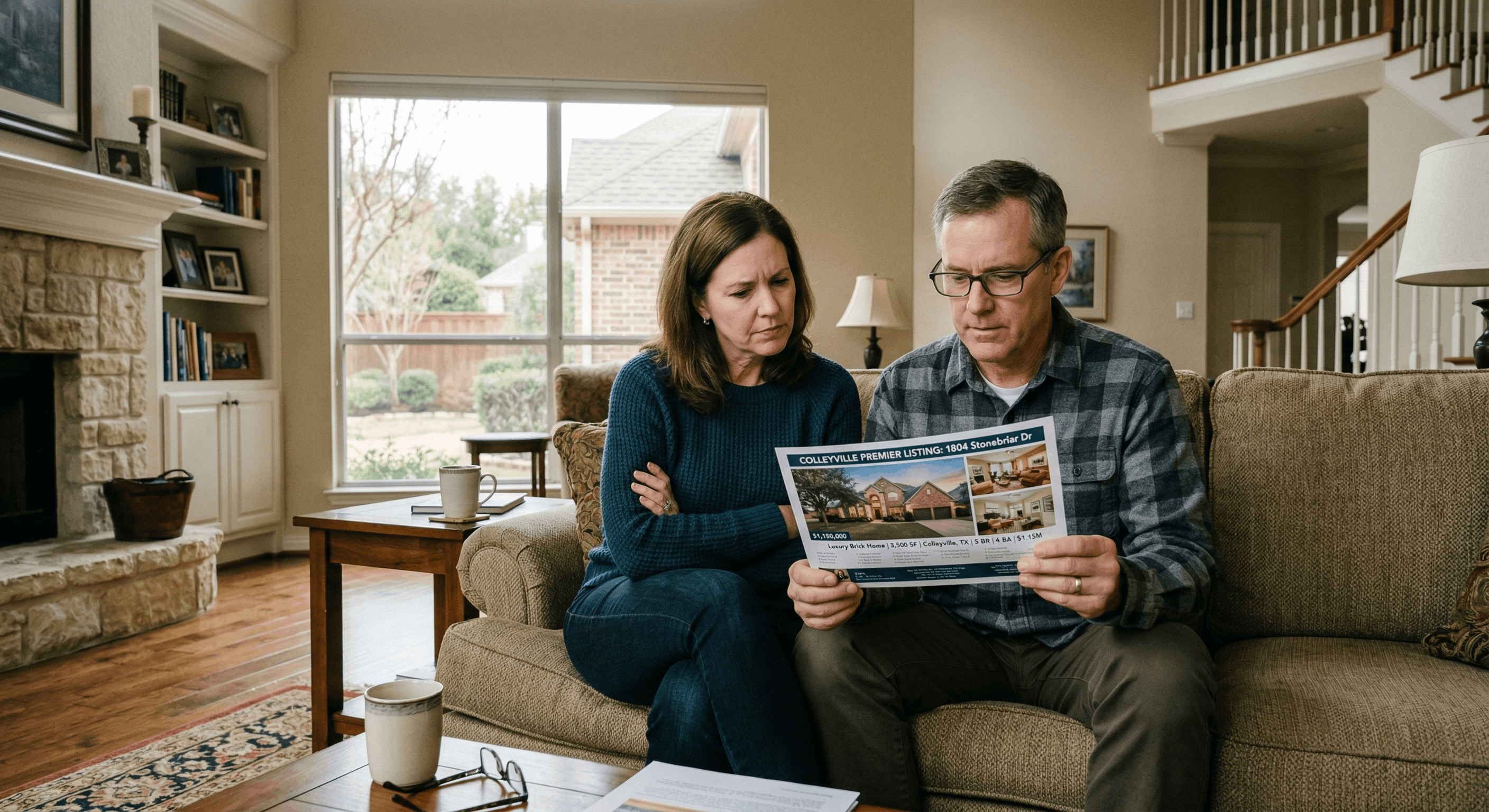 colleyville tx couple deciding on a real estate agent for their home (1)