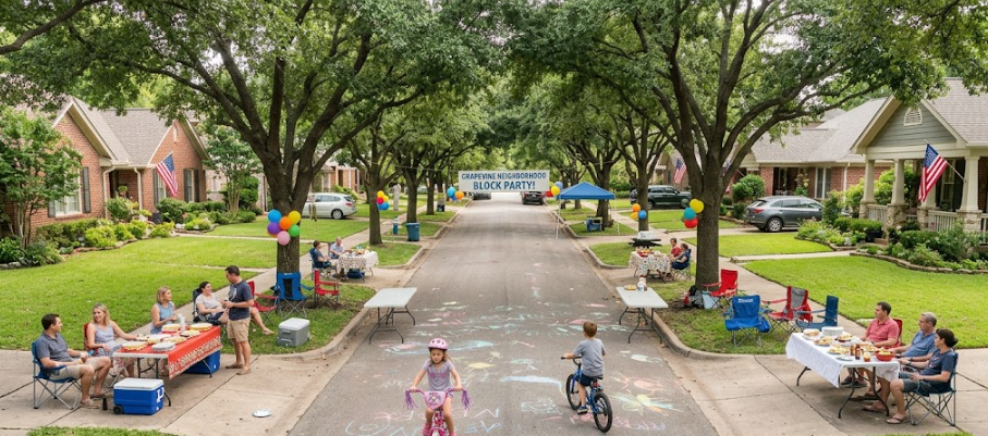 grapevine tx block party