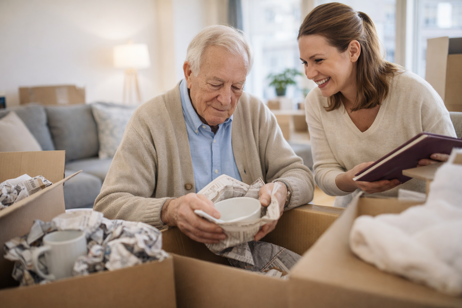 Packing up memories together