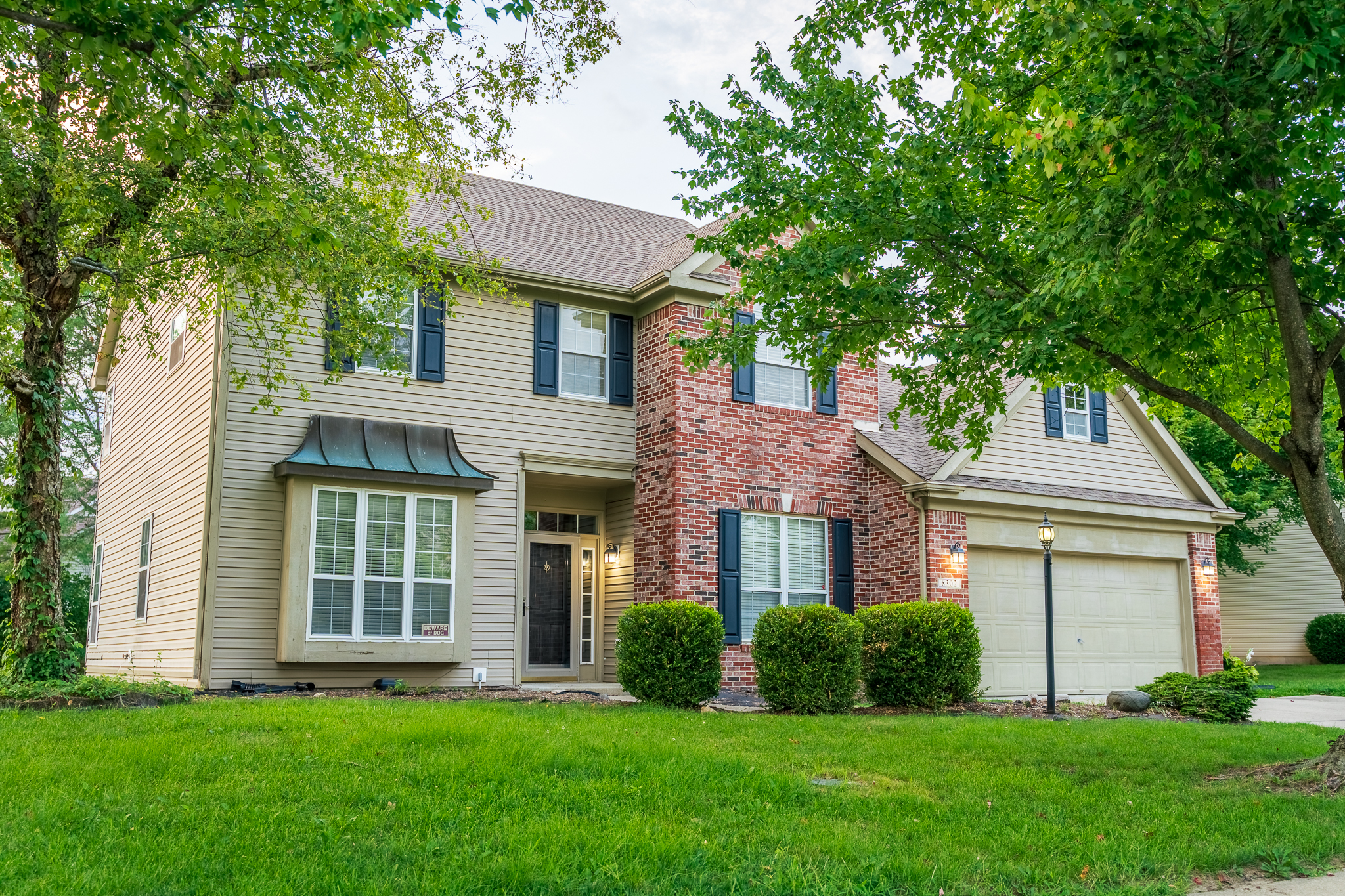 Exterior of 8302 Crystal Pointe Ln in Crystal Pointe, Indianapolis, Indiana