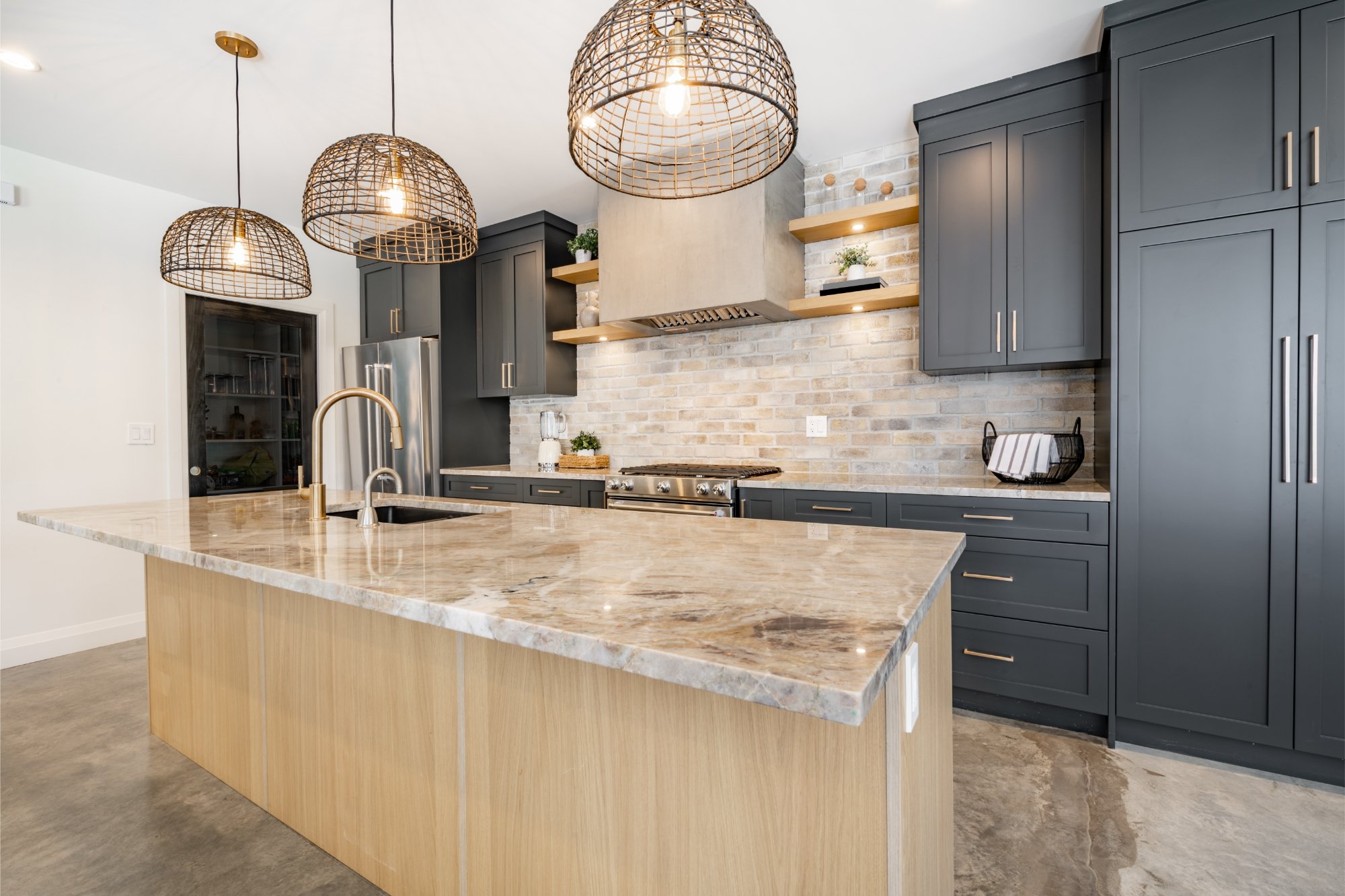modern rustic kitchen interior