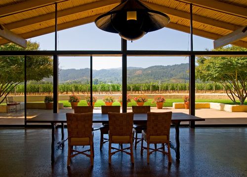 vineyard view dining area