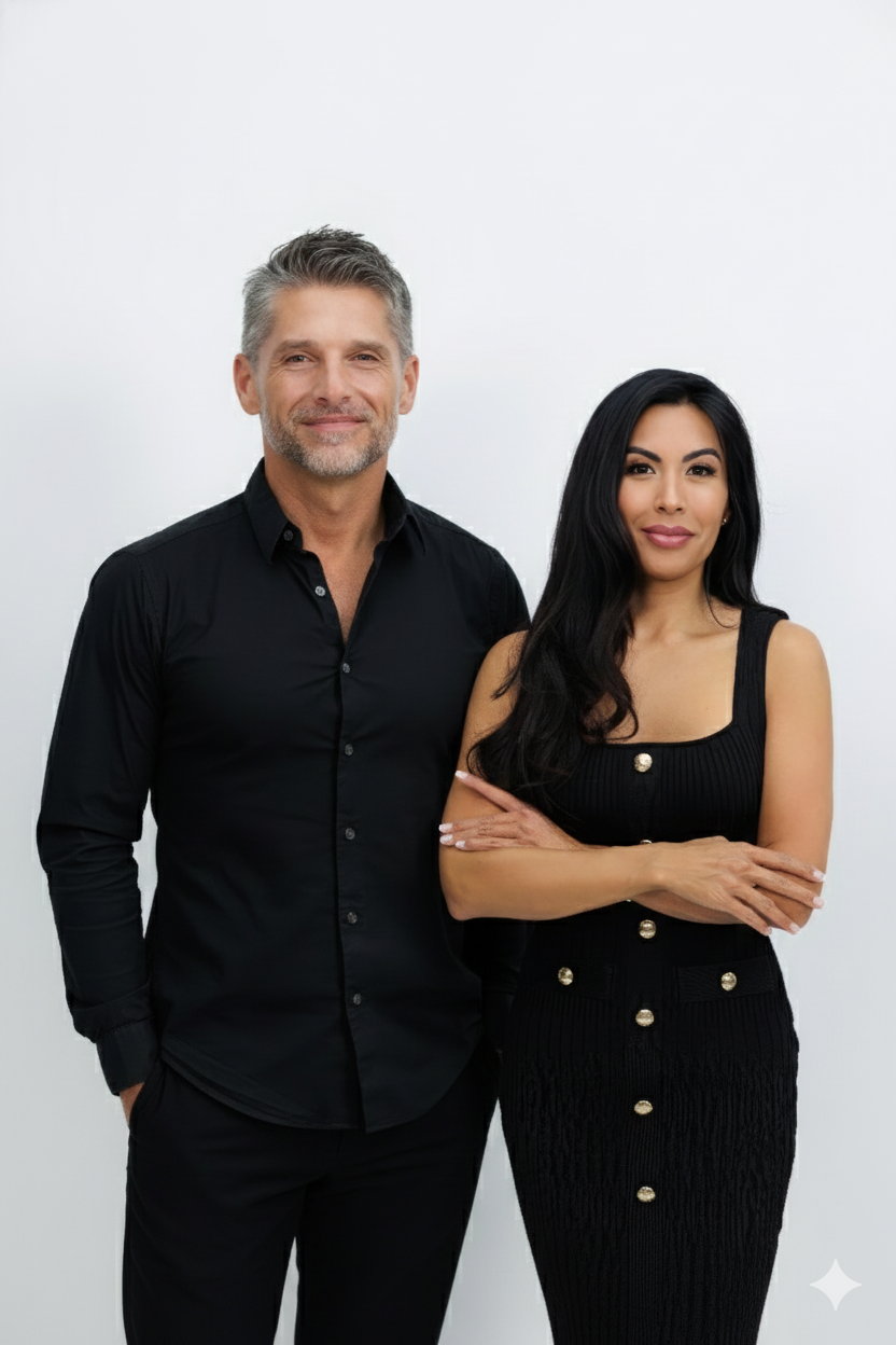 Shannon and Bryan Casual Smile Full Body