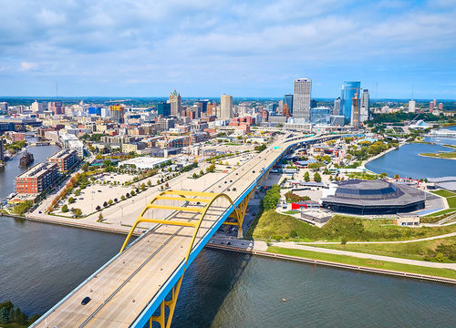 Aerial-View-of-Milwaukee-Bridge