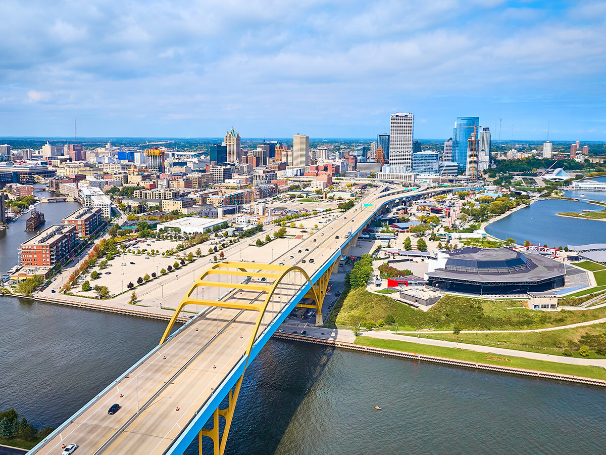 Aerial-View-of-Milwaukee-Bridge