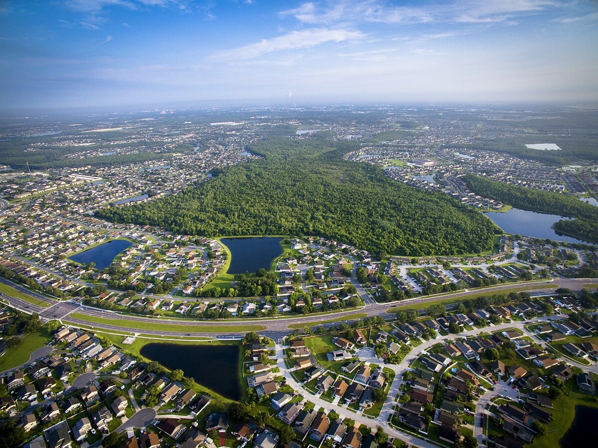 Aerial view of Kissimmee, Florida