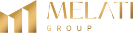 Melati gold logo horizontal with text - Melati Real Estate Group