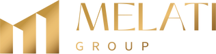 Melati gold logo horizontal with text - Melati Real Estate Group