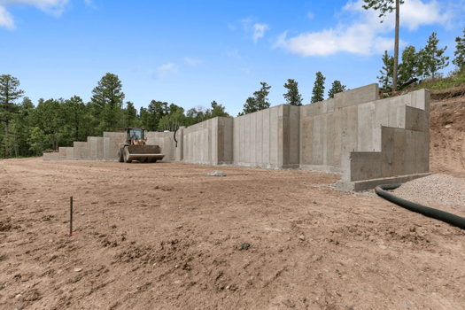 concrete foundation construction site