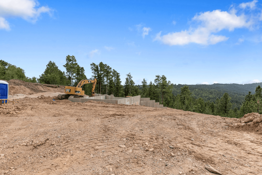 forest hillside construction site