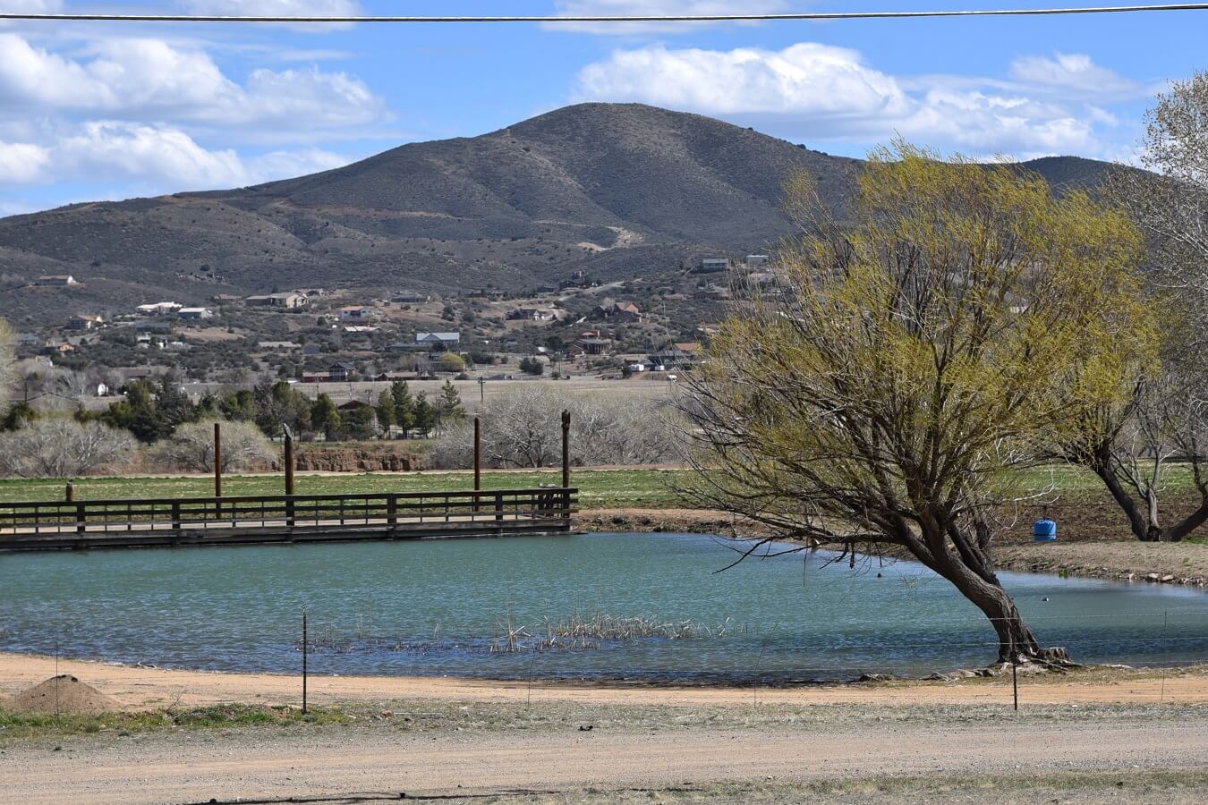 Scenic view of lake and mountains of Dewey Humbolt Arizona