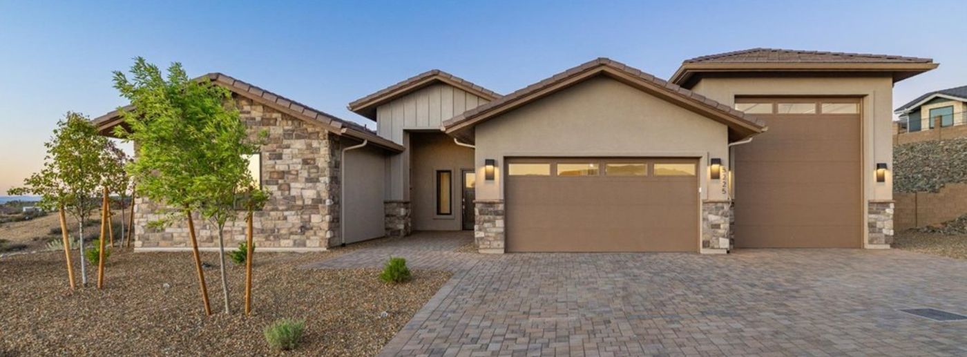 Single-level home with an RV garage by C Prichard Investments in Granite Dells Estates