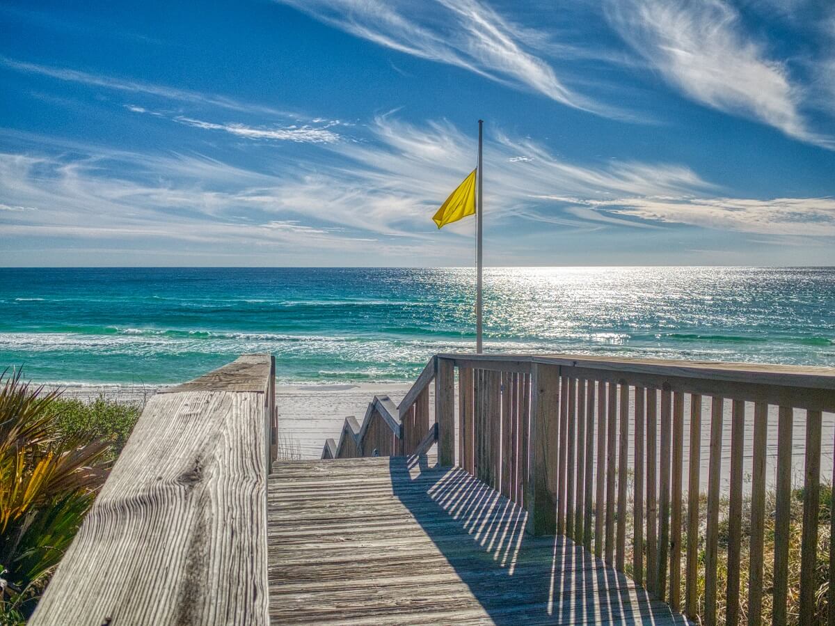 Beach Scene at Blue Mountain Beach, Florida