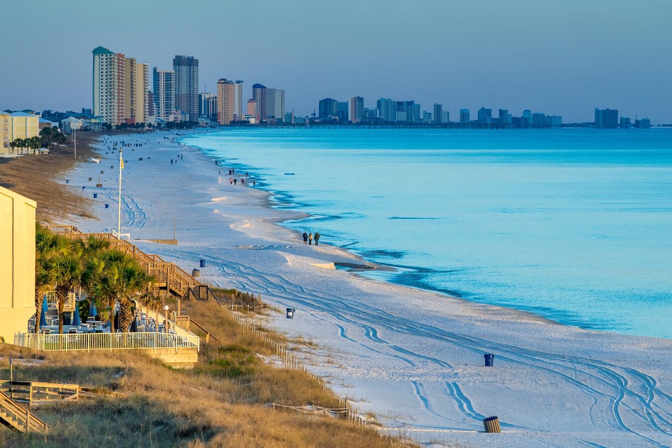 Panama City Beach at sunset Florida.