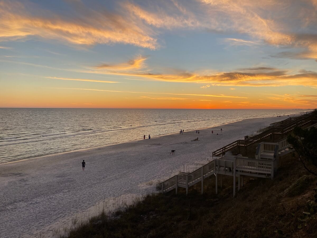 Sunset over the beach Seacrest Florida