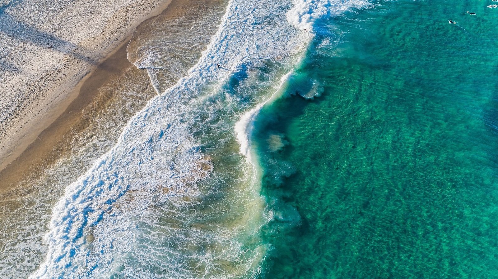Blueys Beach and Boomerang Beach Beautiful Sunrise drone aerial view