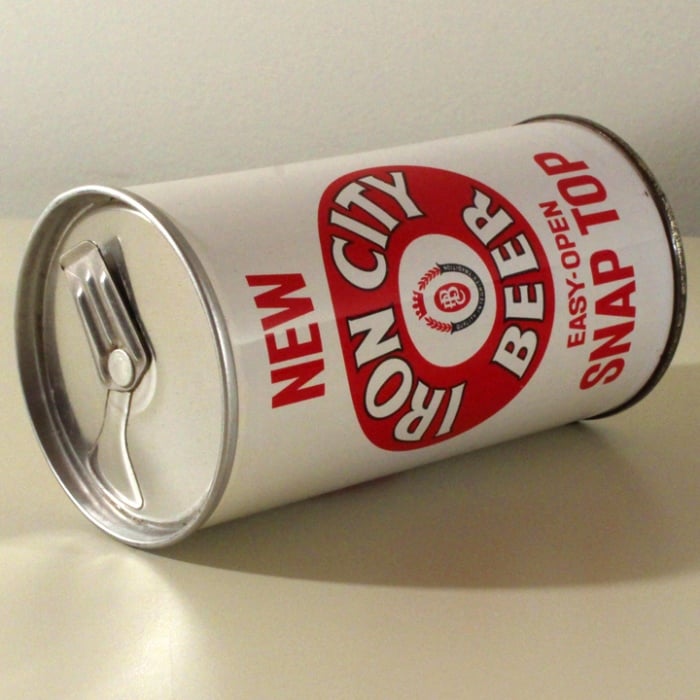 A vintage pull-tab beverage can