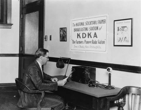 Historic KDKA radio broadcasting