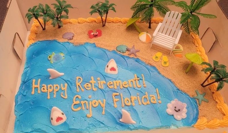 custom beach cake