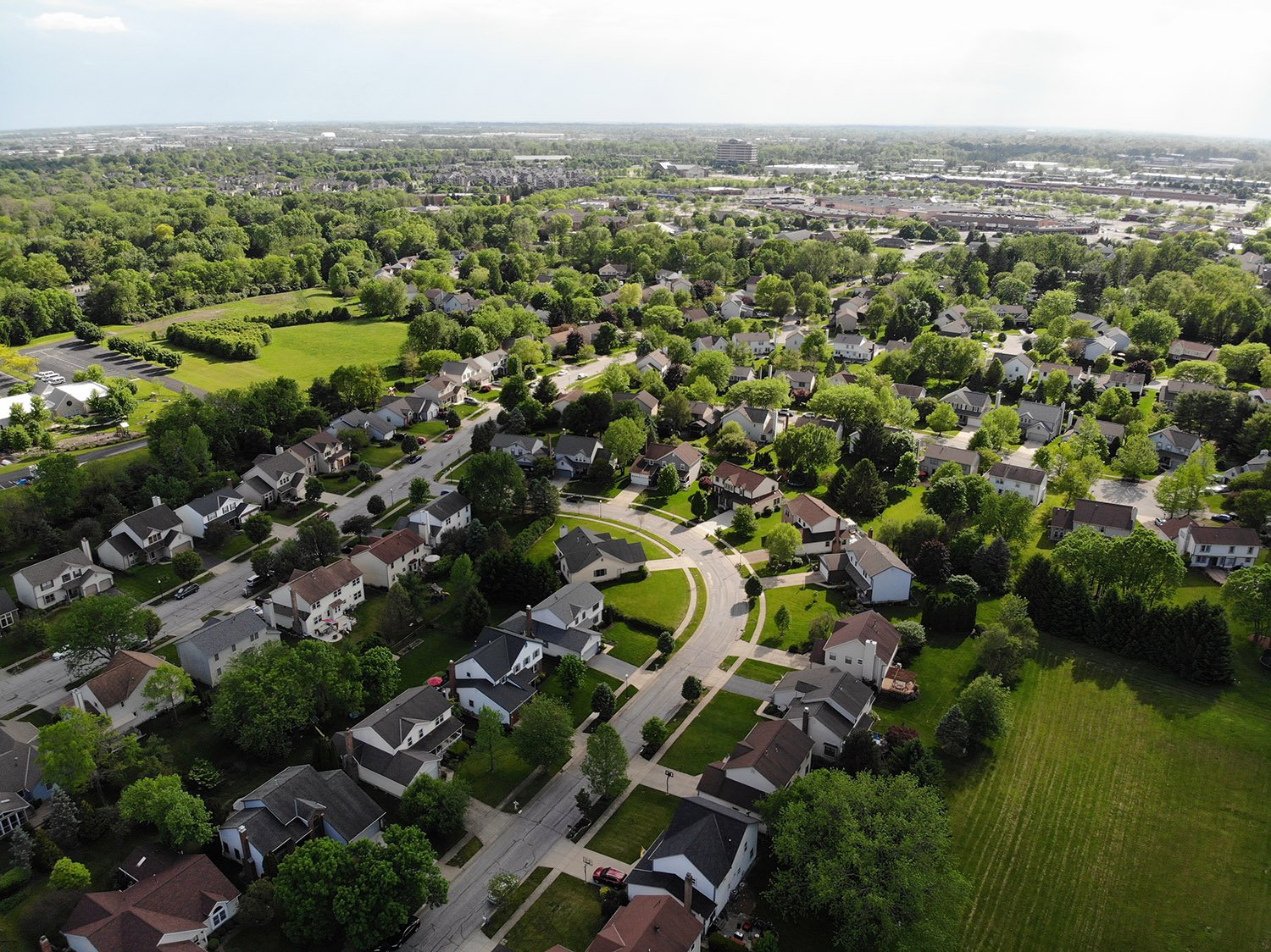 Hilliard,Ohio,Neighborhood,From,The,Air