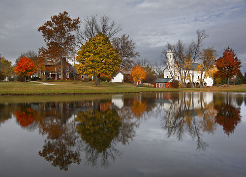 Fall,In,Heritage,Park,In,Westerville,,Ohio,Features,The,Historic