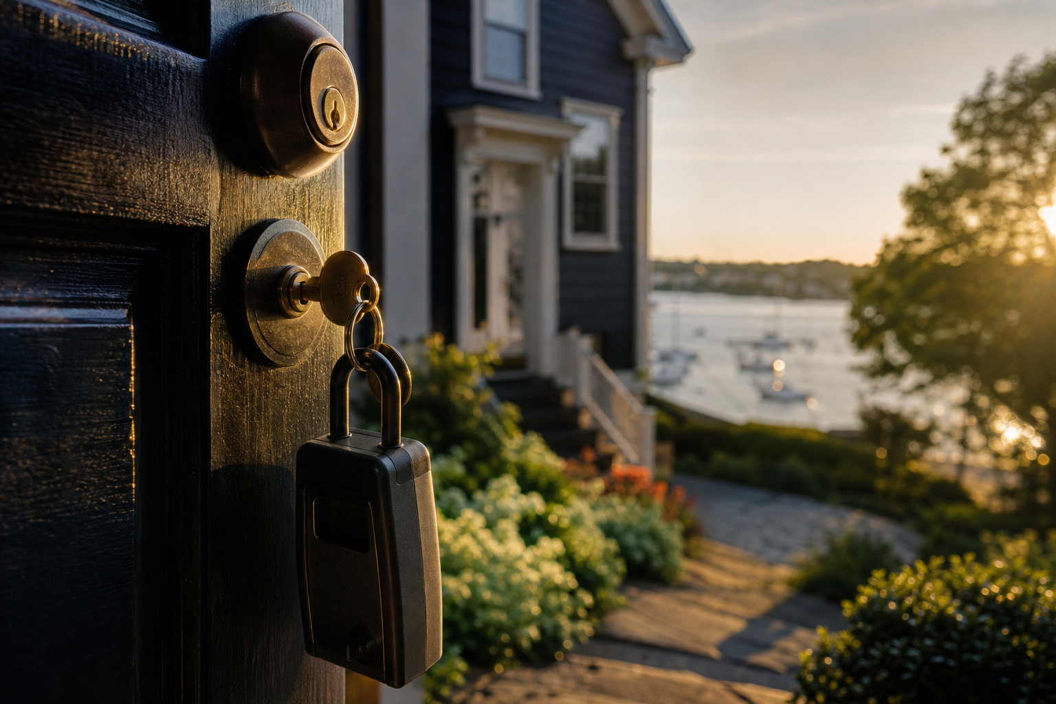 House keys being handed over at a Massachusetts closing