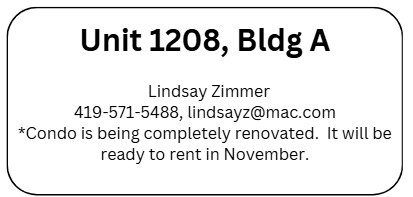 Unit 1208A - Lindsay Zimmer